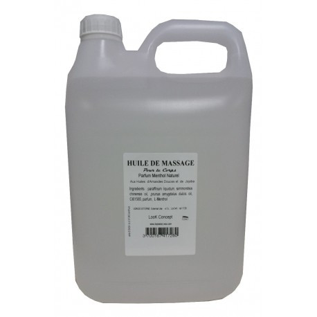 Menthol naturel - Huile de massage adoucissante 5 litres