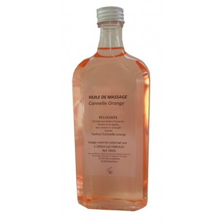 Huile de massage adoucissante Cannelle Orange - 500 ml