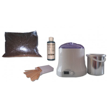 Cid Epil. Kit épilation 800 ml - Cire Traditionnelle Chocolat 1 kg Perles