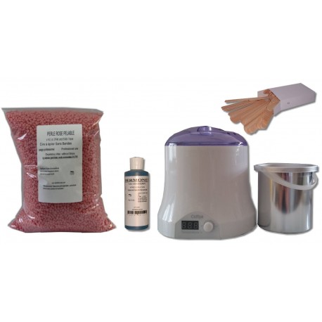 Cid Epil. Kit épilation 800 ml - Cire Pelable Rose 1 kg Perles