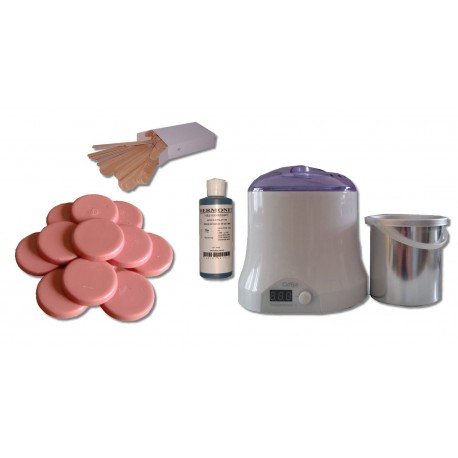 Cid Epil. Kit 800 ml - Cire Traditionnelle 1 kg Galets ROSE