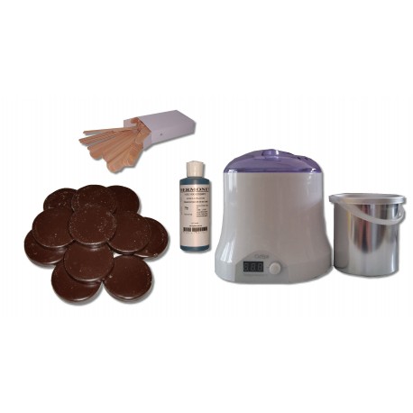 Cid Epil. Kit 800 ml - Cire à épiler Traditionnelle 1 kg Galets Chocolat