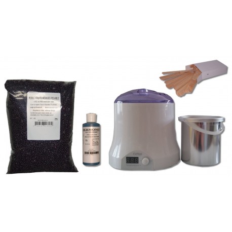 Cid Epil. Kit épilation 800ml - Cire PelableFruits rouges 1 kg Perles
