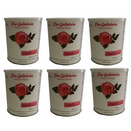 CARE'S ROSE - 6 pots de cire à épiler tiède