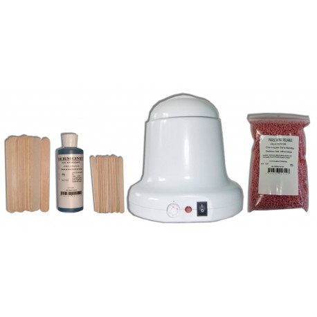 Kit 400ml Rose Cire Pelable 200g Perles