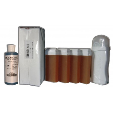 Kit épil. 4 x 100 ml MIEL - Bandes, Cire à épiler, Huile