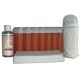Kit d'épilation - 7x100 ml cire à épiler ROSE, bandes lisses, huile
