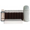 Kit épilation - 7x100 ml cire à épiler CHOCOLAT, bandes lisses, huile