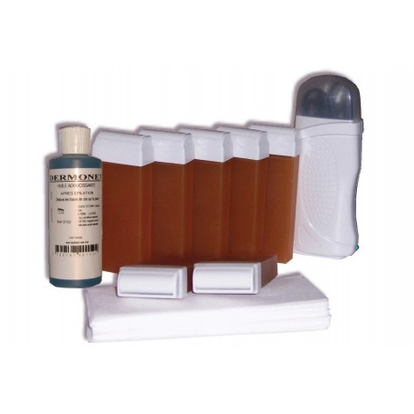 Kit épilation - 7x100 ml cire à épiler MIEL, bandes, huile