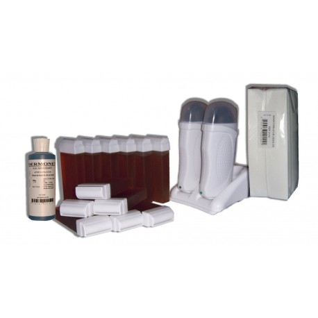 Kit épilation DUO - 12 Cire à épiler MIEL + 250 BANDES + HUILE