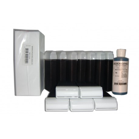 FRUITS ROUGES - 12 recharges de cire à épiler + 250 bandes + huile