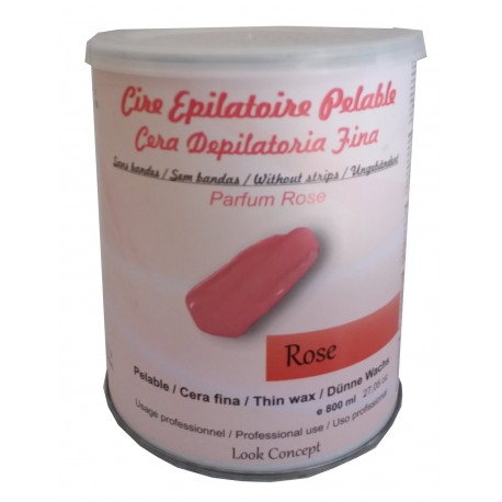 Pot 800 ml cire à épiler Pelable ROSE