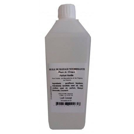 Vanille - 1 litre Huile de massage nourrissante