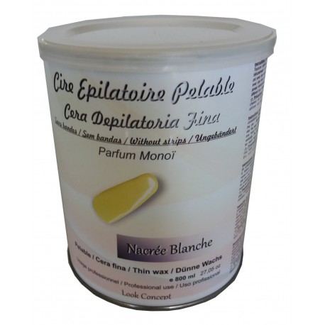 Nacrée Blanche - Pot 800 ml cire à épiler Pelable