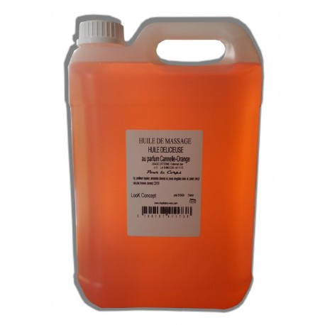 Délicieuse - Canelle Orange - Huile de massage adoucissante - 5 litres