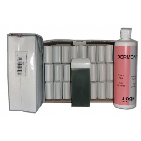 Chlorophylle - Recharge cire roll on - 24x100 ml - Bandes, huile 500 ml