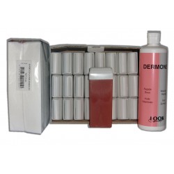 FRUITS ROUGES - Recharges cire roll on - 24 x 100 ml - Bandes, huile 500 ml